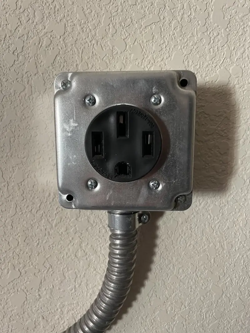 NEMA 14-50 outlet installed for Electrical Panel Upgrade in Edgmont